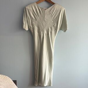 Elegant Cream Midi Dress